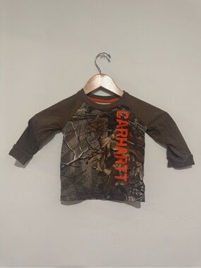 Carhartt Baby Boy 12 Months Camouflage Hunting Shirt Long Sleeve